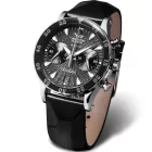 Vostok Udiné orologio da donna VK64-515A523, quadrante nero, cinturino in silicone nero