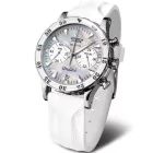 Vostok Europe Undiné orologio da donna VK64-515A671-B, cinturino in silicone bianco