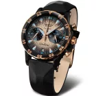 Vostok Europe Undiné orologio da donna set VK64-515E627/B, quadrante nero, cinturino in silicone nero