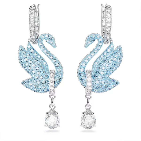 Swarovski orecchini da donna 5660593 – acciaio inossidabile, argento e trasparente