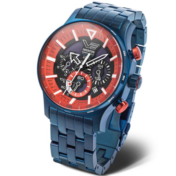 Vostok Europe Expedition North Pole-1 Solar Power Chronograph orologio da uomo VK42-595D734-B