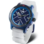 Vostok Europe Object X Limited Edition orologio da uomo NH35-599E776, quadrante blu, cinturino in silicone bianco