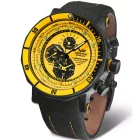 Vostok Europe Lunokhod-2 orologio da uomo YM86-620C504, quadrante giallo, cinturino in silicone nero
