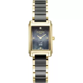 Roamer C-Line Diamond orologio da donna 659845 48 89 60, cinturino in acciaio inossidabile oro