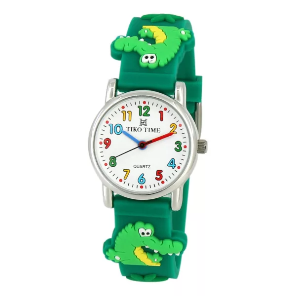 Orologio per bambini Tiko Time con cinturino 3D verde 7466-2
