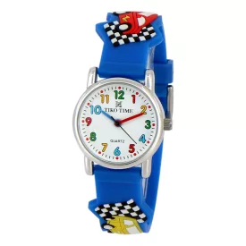 Orologio per bambini Tiko Time con cinturino 3D blu 7466-9