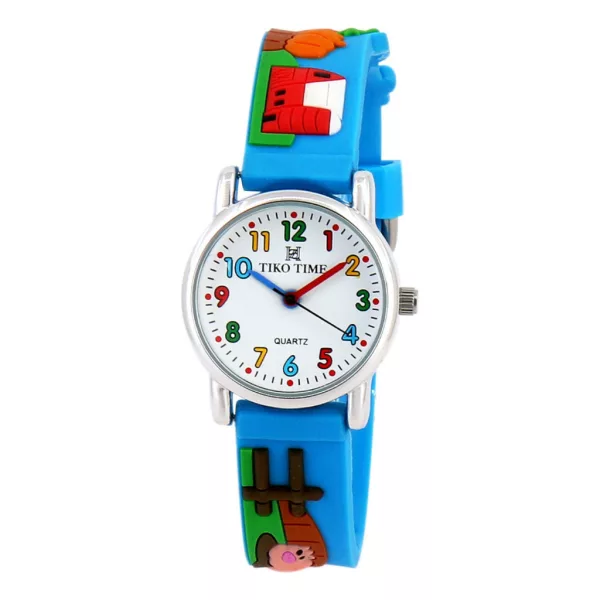 Orologio per bambini Tiko Time con cinturino 3D blu 7468-6