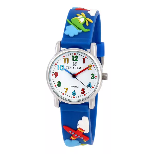 Orologio per bambini Tiko Time con cinturino 3D blu 7468-7
