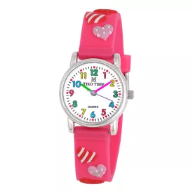 Orologio per bambini Tiko Time con cinturino 3D rosa 7468-9