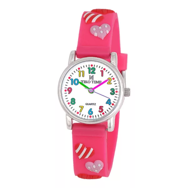 Orologio per bambini Tiko Time con cinturino 3D rosa 7468-9