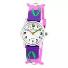Orologio per bambini Tiko Time con cinturino 3D viola 7469-1