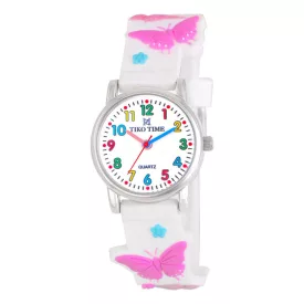 Orologio per bambini Tiko Time con motivo farfalla 7469-9