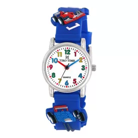   Orologio per bambini Tiko Time con motivo auto da corsa 7471-8