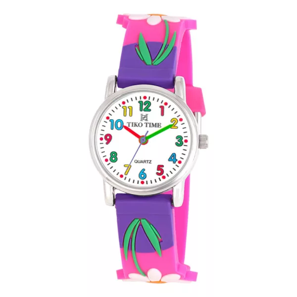 Orologio per bambini Tiko Time con motivo fiori 7472-2