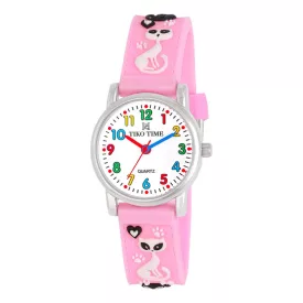 Orologio per bambini Tiko Time con motivo gattino 7472-9