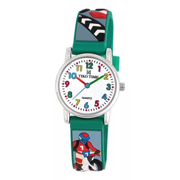 Orologio per bambini Tiko Time con motivo motocross 7473-4