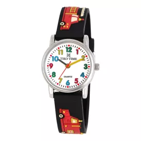   Orologio per bambini Tiko Time con motivo camion dei pompieri 7473-6