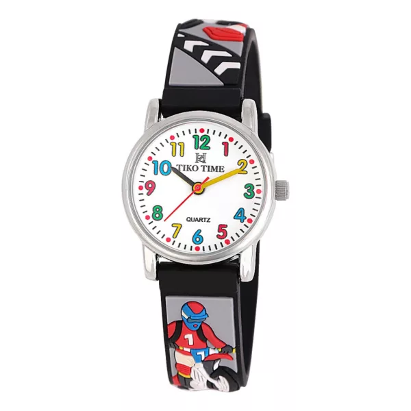 Orologio per bambini Tiko Time con motivo motocross 7473-7