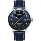 Zeppelin LZ 129 Hindenburg orologio da uomo 8056-3, quadrante blu, cinturino in pelle blu