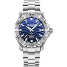 Roamer Deep Sea 200 orologio da uomo 860983 41 45 70, quadrante blu, cinturino in acciaio inossidabile argento