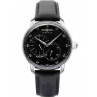 Zeppelin New Captain's Line orologio da uomo 8662-2, quadrante nero, cinturino in pelle nero