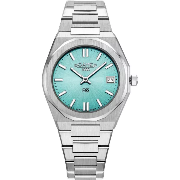 Roamer R8 orologio da donna 972857 41 05 20, quadrante blu, cinturino in acciaio inossidabile argento