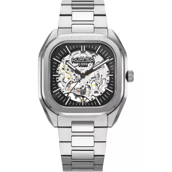 Roamer Mechano orologio da uomo set 985986 41 85 20, cinturino in acciaio inossidabile argento