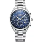 Roamer Pro Chrono orologio da uomo 993819 41 45 20, quadrante blu, cinturino in acciaio inossidabile argento