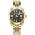 Roamer Montalbano orologio da uomo 996983 46 85 20, quadrante nero, cinturino in acciaio inossidabile oro