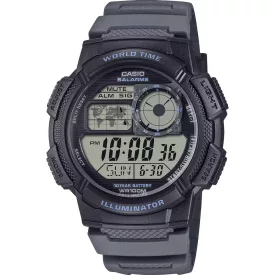 Casio Collection orologio da uomo AE-1000W-8AVEF, quadrante nero, cinturino in plastica grigio