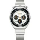 Citizen Chrono Bullhead Tsuno orologio da uomo AN3660-81A, quadrante bianco, cinturino in acciaio inossidabile argento