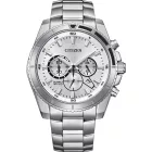 Citizen Chrono orologio da uomo AN8200-50A, quadrante argento, cinturino in acciaio inossidabile argento