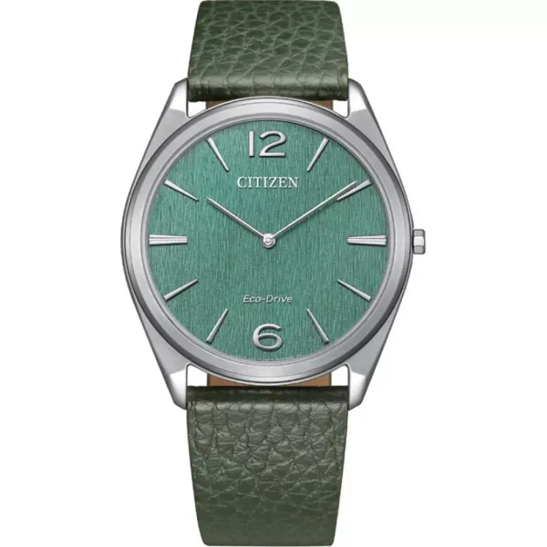 Citizen Suratto orologio da uomo AR3120-32X, quadrante verde, cinturino in pelle verde