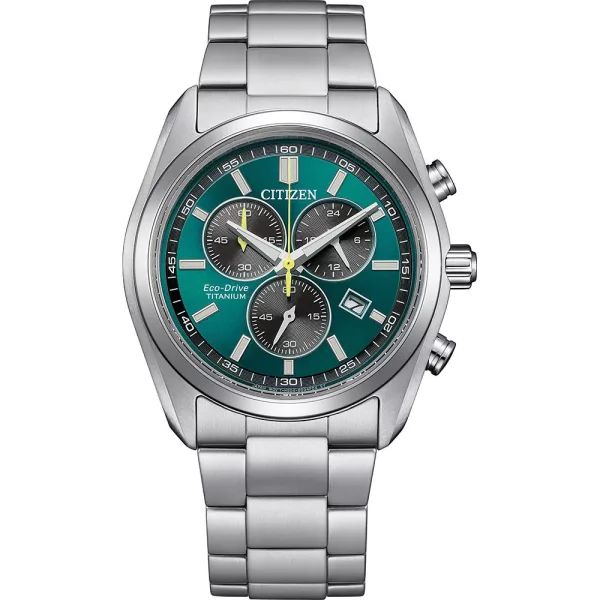 Citizen Titanium orologio da uomo AT2590-59X, quadrante blu, cinturino in titanio argento
