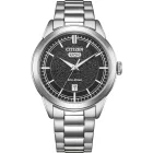 Citizen Elegance Man orologio da uomo AW0151-85E, quadrante nero, cinturino in acciaio inossidabile argento