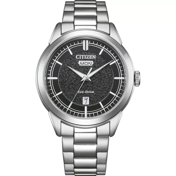Citizen Elegance Man orologio da uomo AW0151-85E, quadrante nero, cinturino in acciaio inossidabile argento