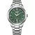 Citizen Elegance Man orologio da uomo AW0151-85X, quadrante verde, cinturino in acciaio inossidabile argento