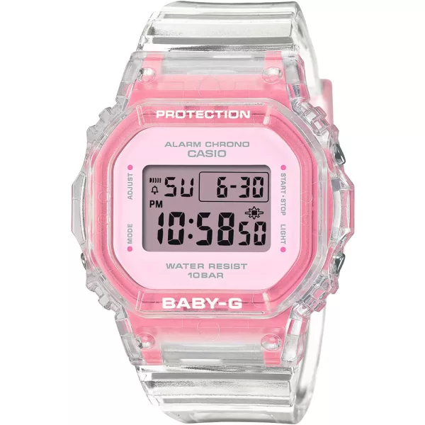 Casio Baby-G orologio da donna BGD-565SJ-7ER, quadrante argento, cinturino in plastica argento