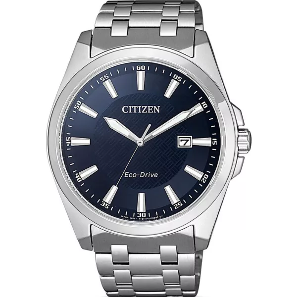 Citizen Elegance orologio da uomo BM7108-81L, quadrante blu, cinturino in acciaio inossidabile argento