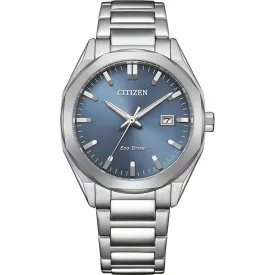 Citizen Sporty orologio da uomo BM7620-83M, quadrante blu, cinturino in acciaio inossidabile argento
