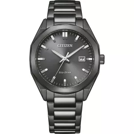 Citizen Sporty orologio da uomo BM7625-80H, quadrante nero, cinturino in acciaio inossidabile nero