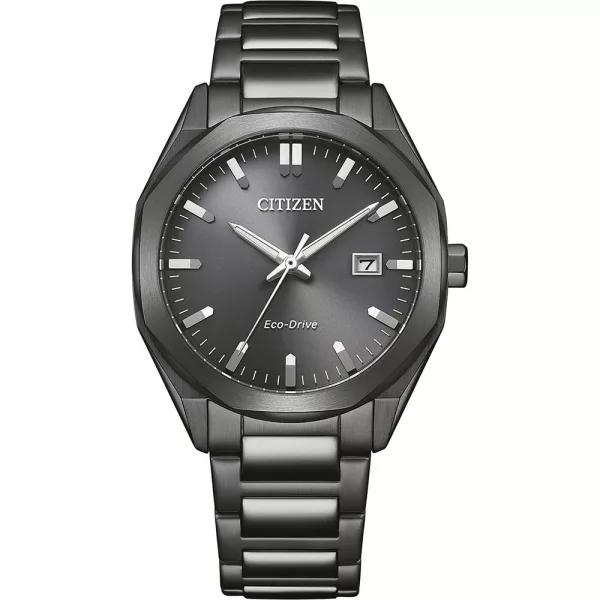 Citizen Sporty orologio da uomo BM7625-80H, quadrante nero, cinturino in acciaio inossidabile nero