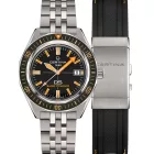 Certina DS Super PH2000M orologio da uomo set C050.607.44.051.02, quadrante nero, cinturino in titanio argento