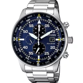Citizen Elegance orologio da uomo CA0690-88L, quadrante blu, cinturino in acciaio inossidabile argento