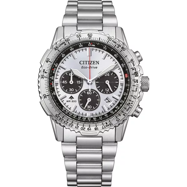 Citizen Promaster Sky Navihawk orologio da uomo CA4660-61A, quadrante argento, cinturino in acciaio inossidabile argento