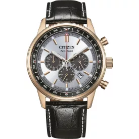 Citizen Elegance Man orologio da uomo CA4723-03A, quadrante grigio, cinturino in pelle nero