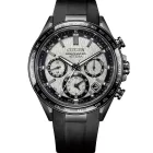 Citizen Attesa Satellite Wave GPS orologio da uomo CC4055-14H, quadrante nero, cinturino in plastica nero