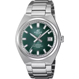 Casio Edifice orologio da uomo EFB-109D-3AVEF, quadrante verde, cinturino in acciaio inossidabile argento