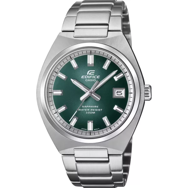 Casio Edifice orologio da uomo EFB-109D-3AVEF, quadrante verde, cinturino in acciaio inossidabile argento