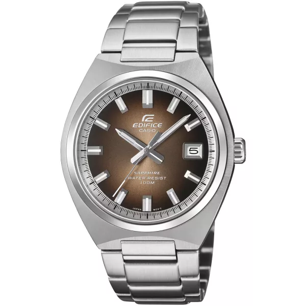 Casio Edifice orologio da uomo EFB-109D-5AVEF, quadrante marrone, cinturino in acciaio inossidabile argento